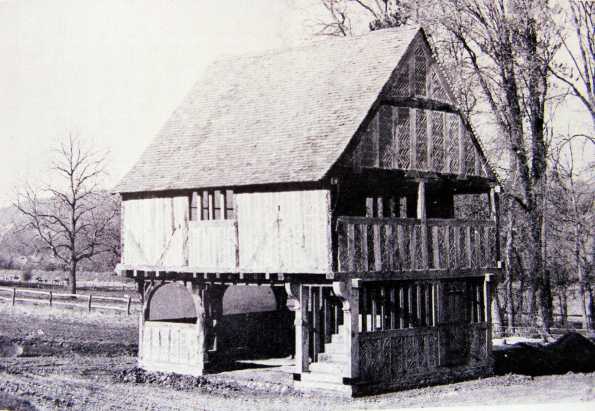 Figure 6.
Titchfield market hall (from Hampshire), rebuilt at the Weald and Downland Open Air Museum, Singleton, West Sussex, 1988.