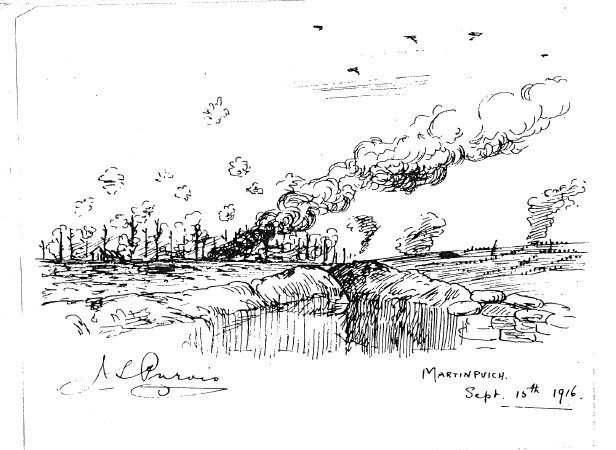 Martinpuich, September 15th, 1916 by John Stanley Purvis